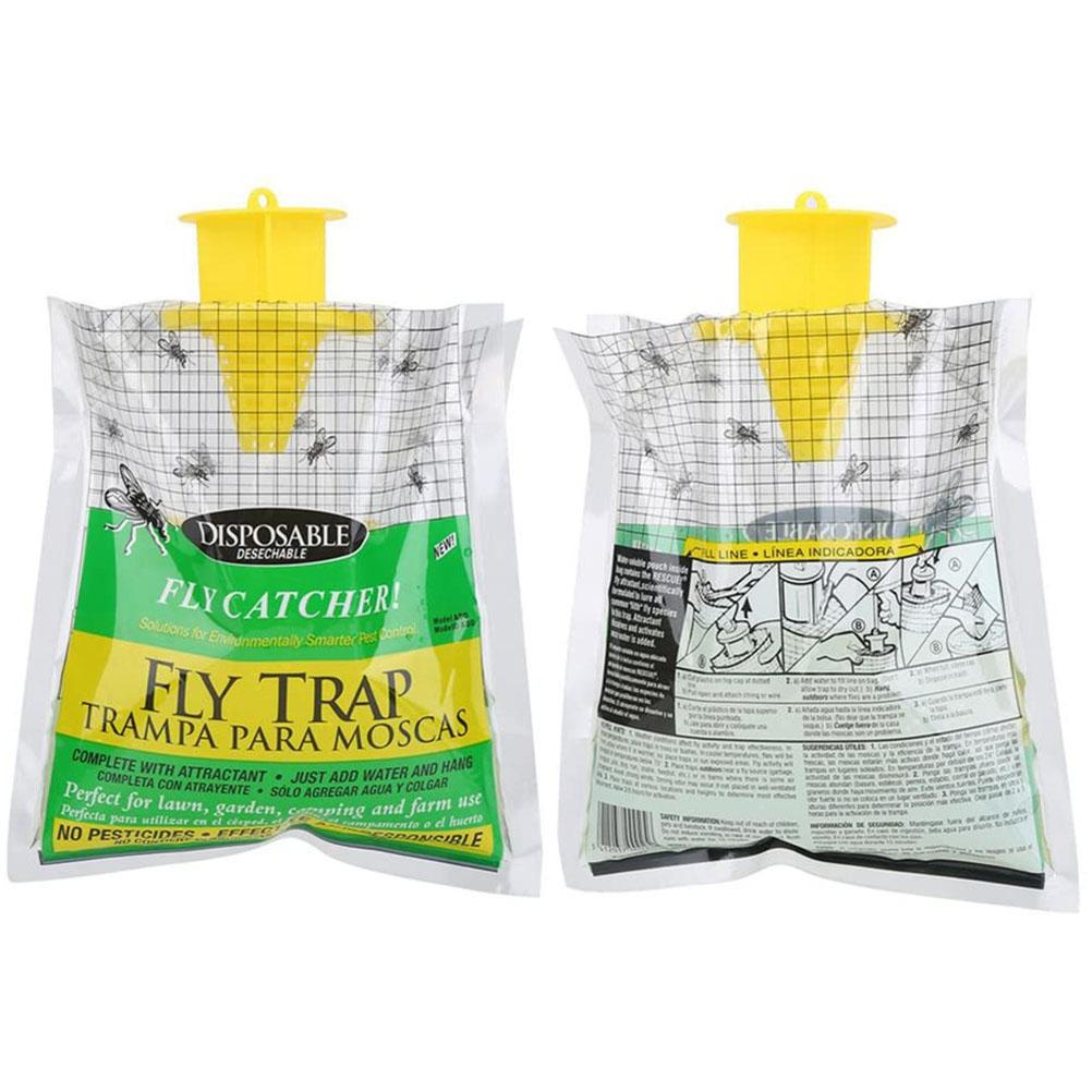 1Pcs Disposable Fly Catchers Non Toxic Fly Traps Outdoor Hanging Fly Catchers