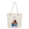 Sisters Print Thick Rope Single-shoulder Beach Bag 7275 CLE