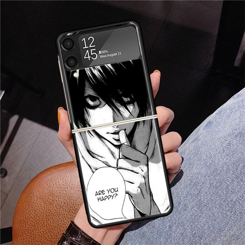 N-Note D-Death L Lawliet Phone Case For Samsung Z Flip 7 6 5 4 3 Galaxy ZFlip7 ZFlip6 ZFlip5 ZFlip4 ZFlip3 5G Print Cover