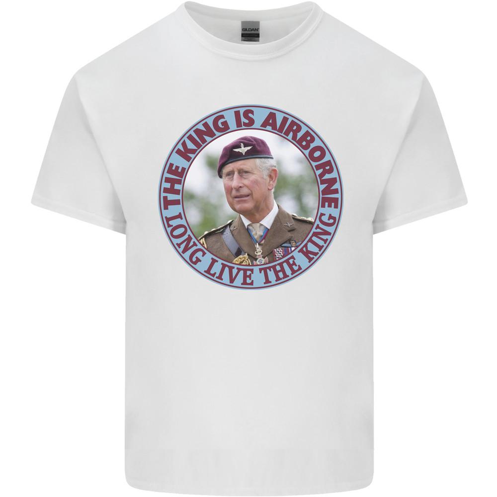 The King Is Airborne Charles Coronation Mens Light Cotton T-Shirt Unisex T-Shirt XXXL