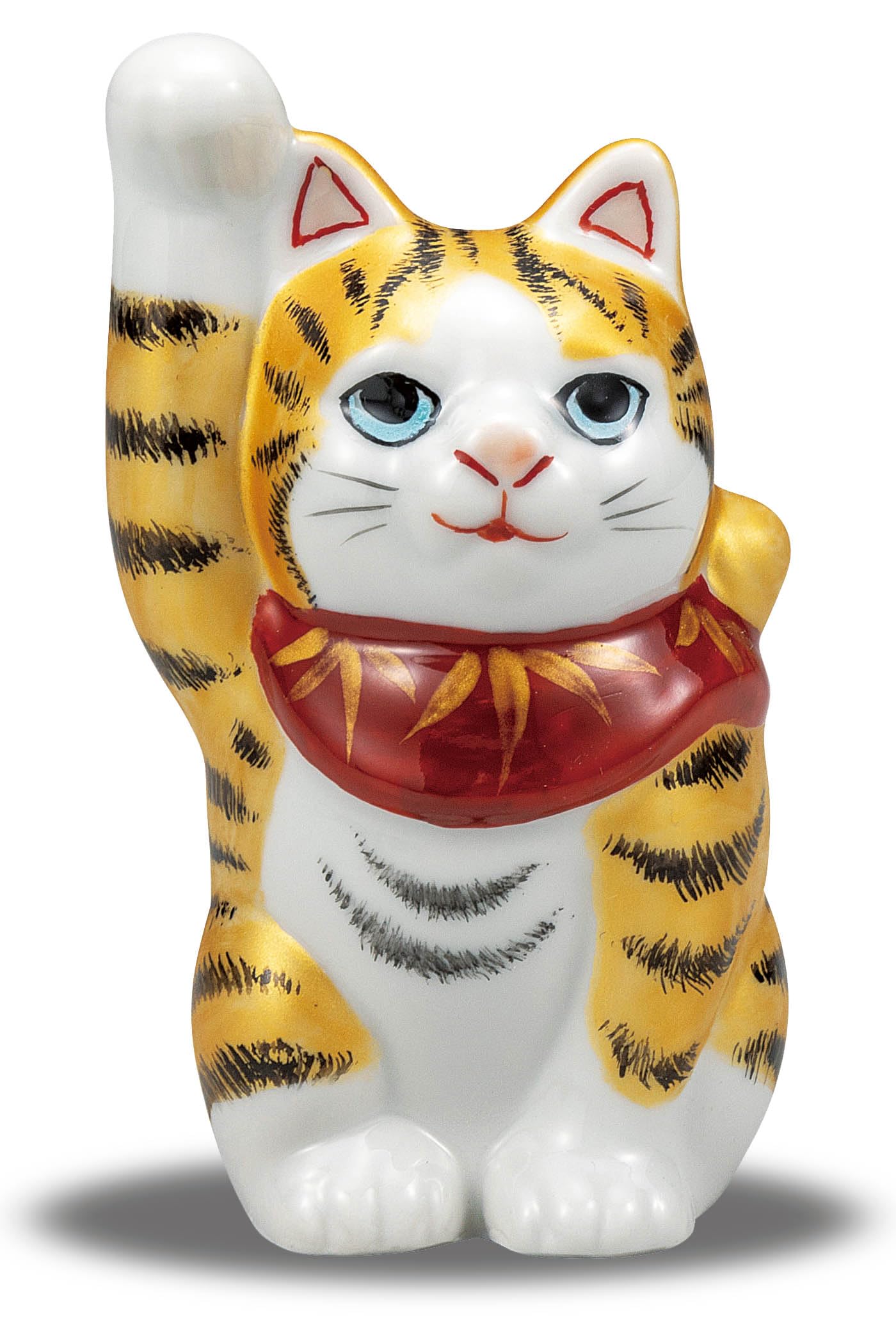 

Stylish Kutani ware lucky cat figurine from Waza no perfect for opening a new or 77th Feng Shui and interior Kura. Right-handed, gold-plated, store, золотий