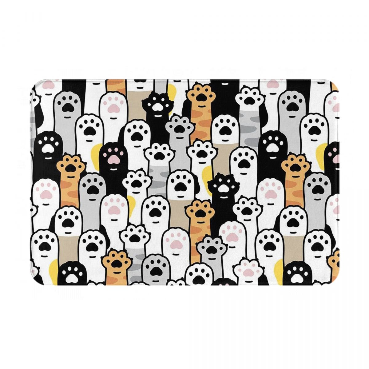 Schattig Katje Kat Patroon Antislip Deurmat Vloermat Wasbaar Tapijt Kleed voor Keuken Entree Huis Balkon Voetmat Matten 60x40 cm