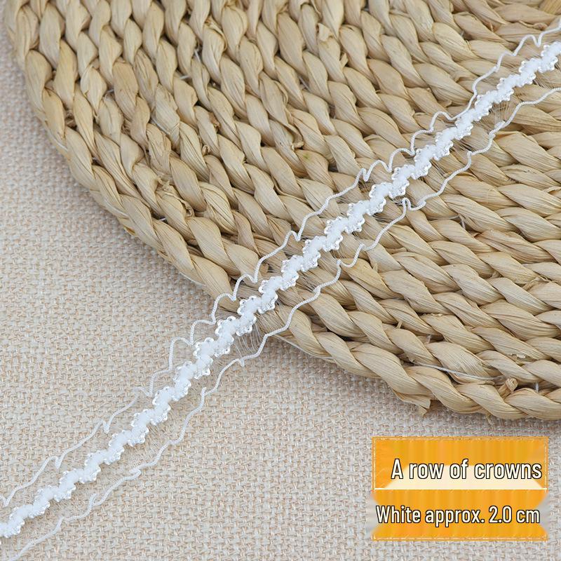 Эластичная Черно-Белая Цветочная Кружевная Тесьма с Бахромой - Мягкая Гофрированная Лента для DIY.