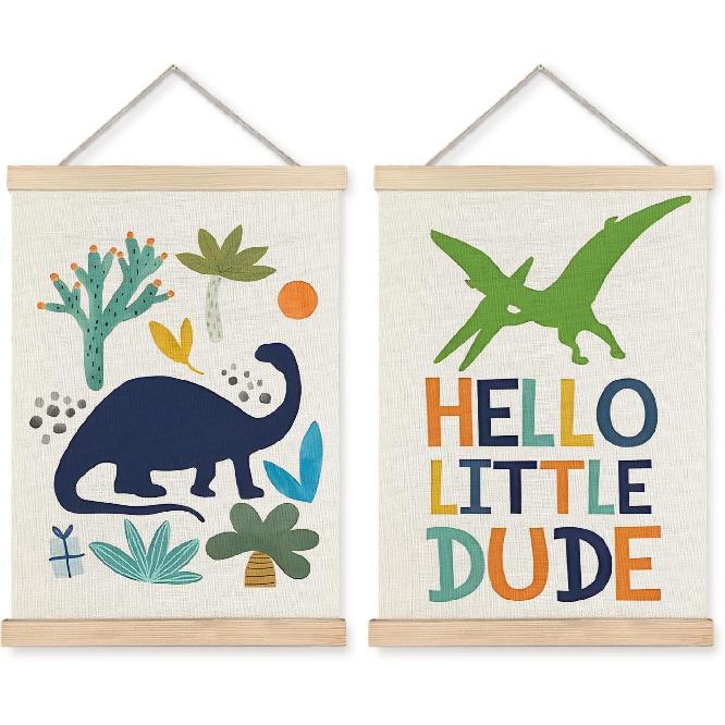 LUVADIAN Positive Affirmations for Kids, Kids Wall Decor, I am Smart Kind Blessed Motivational Poster Hanger Frame Wall Art for Classroom Playroom