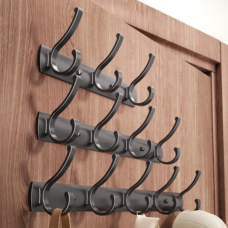 No-Drill Wall-Mounted Strong Entryway Coat & Hat Hook Rack
