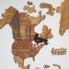 World Map Wooden 3D Puzzle: Stereoscopic Wall Hanging for Office & Home Decor