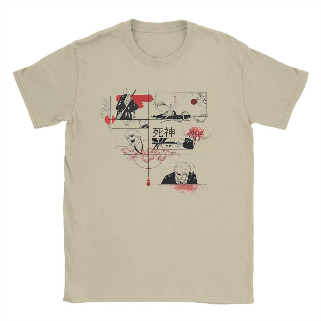 Bleach T-Shirt Sommer Klassische T-Shirts 100% Baumwolle Mode T-Shirt Für Herren Kurzarm Benutzerdefinierte DIY Kleidung