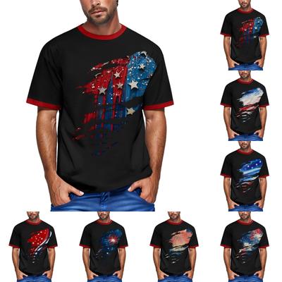 Summer Men's Popular T-shirt Printed Round Neck Short Sleeve T-shirt