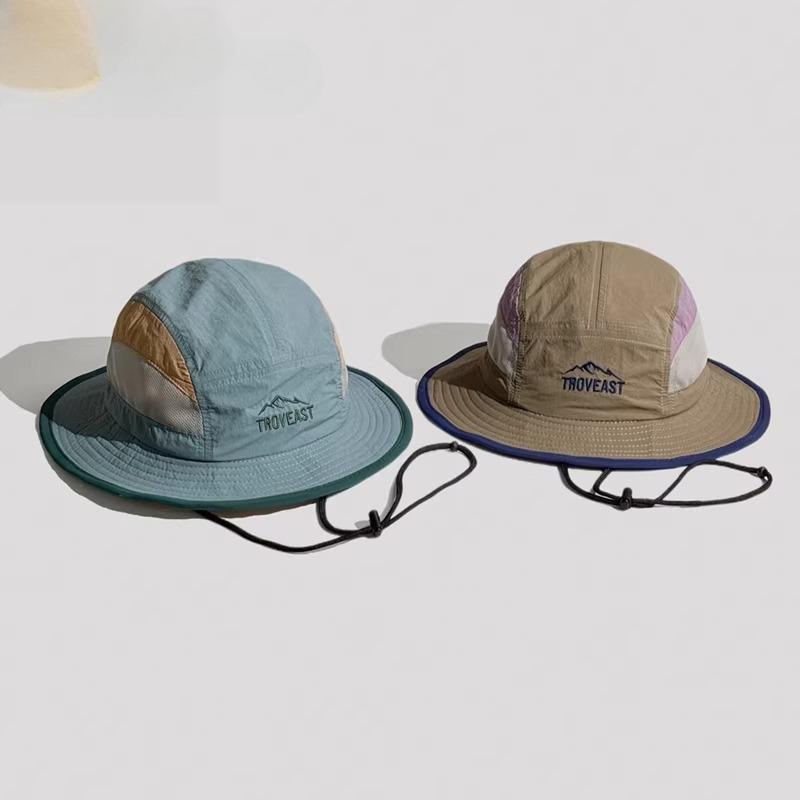 Color Block Quick Dry Water Resistant Bucket Hat Men Women Outdoor Hiking Camping Surfing Sun UV Protection Bucket Hat