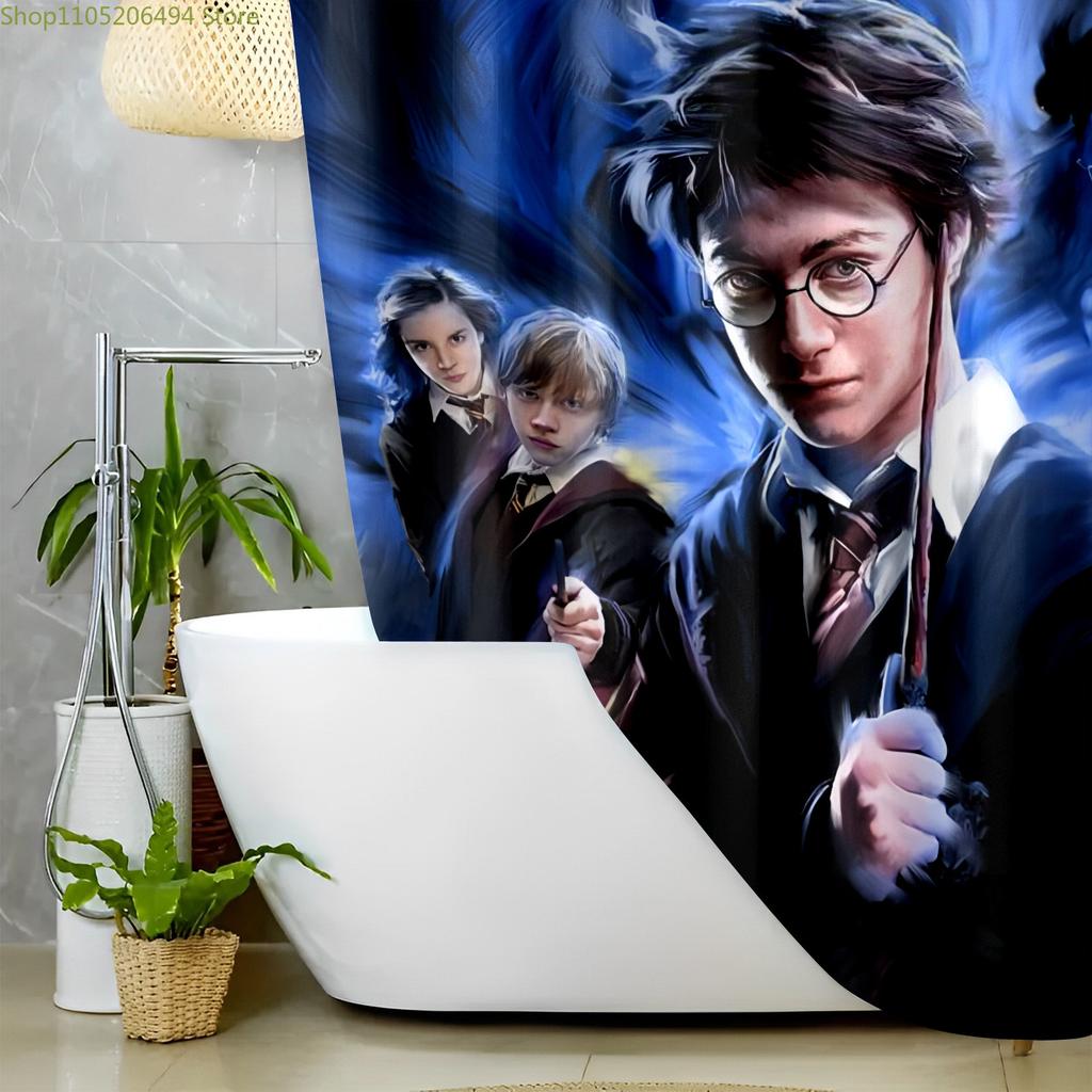 Shower Curtain Featuring Warner Bros. Magic Trio Art Print, Perfect Bathroom Decoration And an Excellent Valentine'S Day Prese