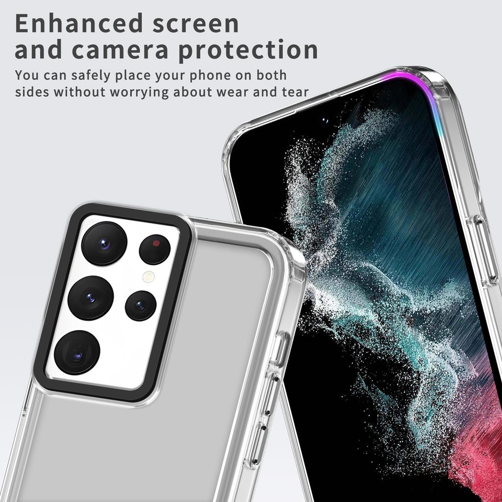 For Samsung Galaxy S22 Ultra 5G Case Slim Transparent PC+TPU Phone Cover