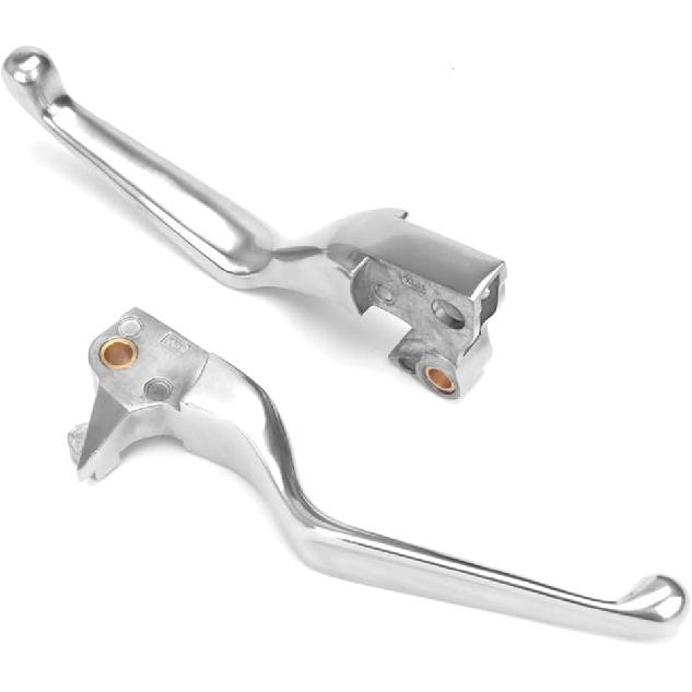 Motorcycle Handle Brake Clutch Lever for Harley Sportster XL883 1200 2004-2013 Hand Control Lever Kit Motorcycle Replacement Parts (Silver)