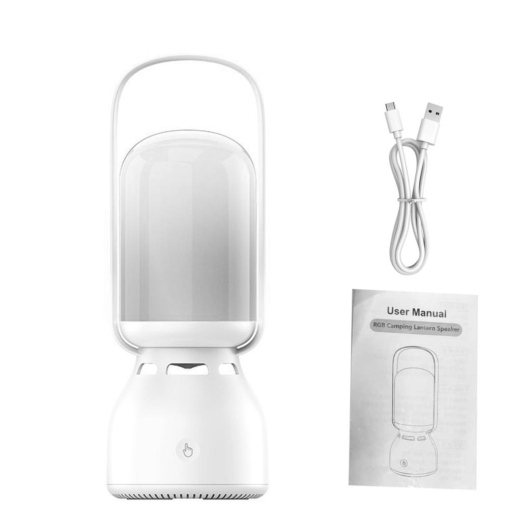 RGB Camping Lantern, Wireless BT Speaker, RGB Color Changing Mood Lights, Portable Outdoor Tent Hanging Night Light,