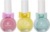 3-Color Set of Peach and Princess Nail Color (Ballerina Pink/Yellow/Mint) In a Special Gift Box