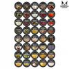 Black metal stand + 24 jars 120 ml with black cap and strainer + 200 labels + funnel
