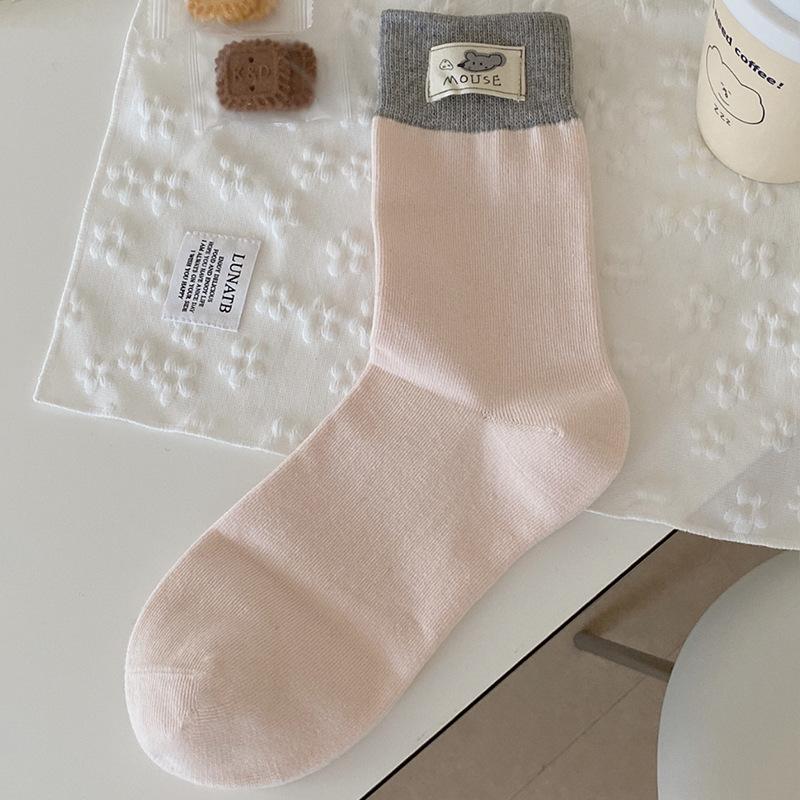 Cotton Breathable Solid Color Socks for Women Girls Korean Fashion Students Ankle Socks Loose Loose Socks High Quality Hosiery