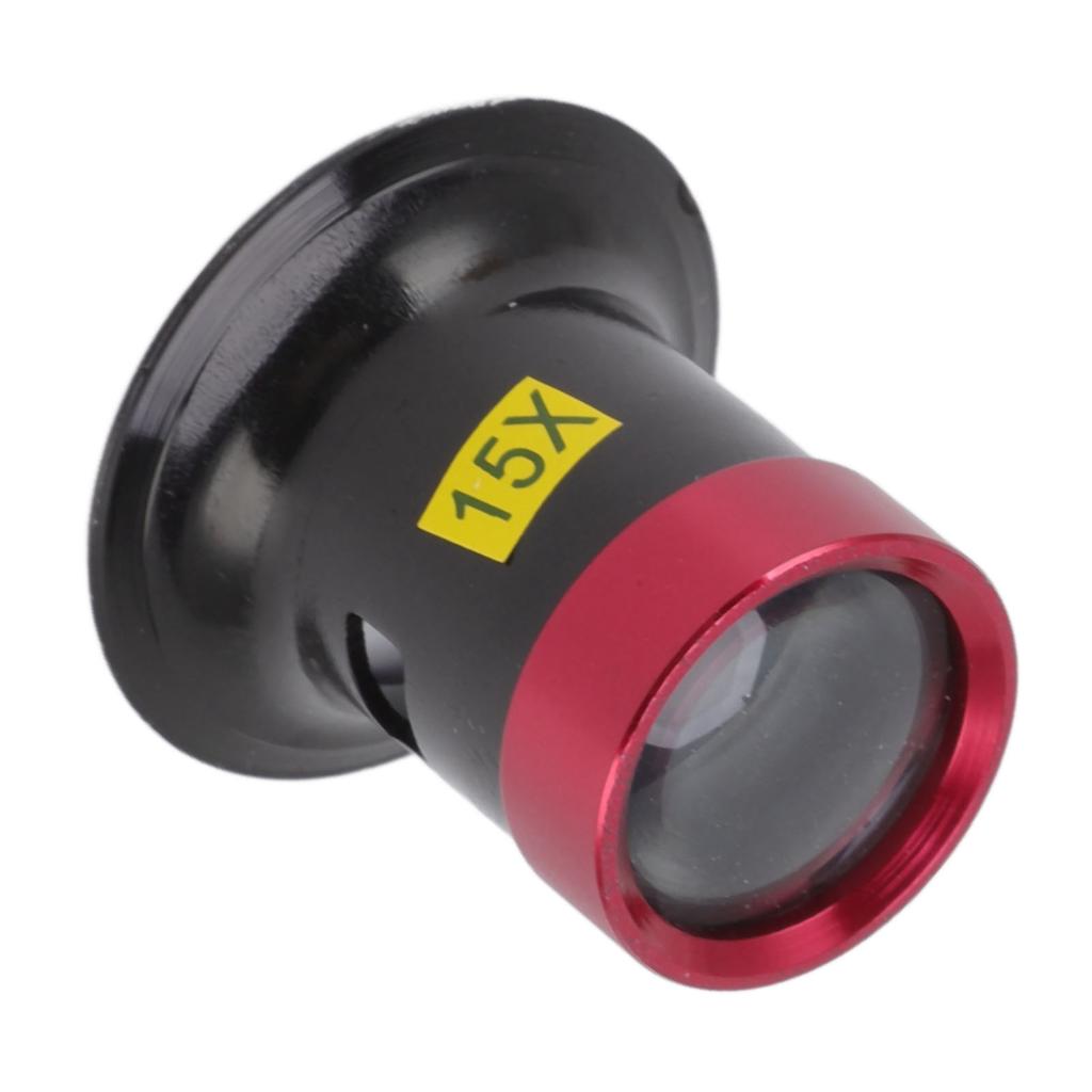 Klenotnická lupa 15X slitina hliníku profesionální klenotnická lupa zvětšovací sklo pro opravu hodinek