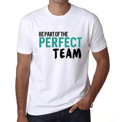 T-shirt Vintage da Uomo T-shirt Grafica Fai Parte del Team Perfetto Bianca