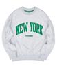 PAPERBOY Basic New York Sweatshirt - White Melange