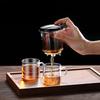 Glass Coffee Pot Teapot with Removable Infuser,Clear Tea Kettle with One Button Press Filter Loose Leaf Brewing Coffee Maker
