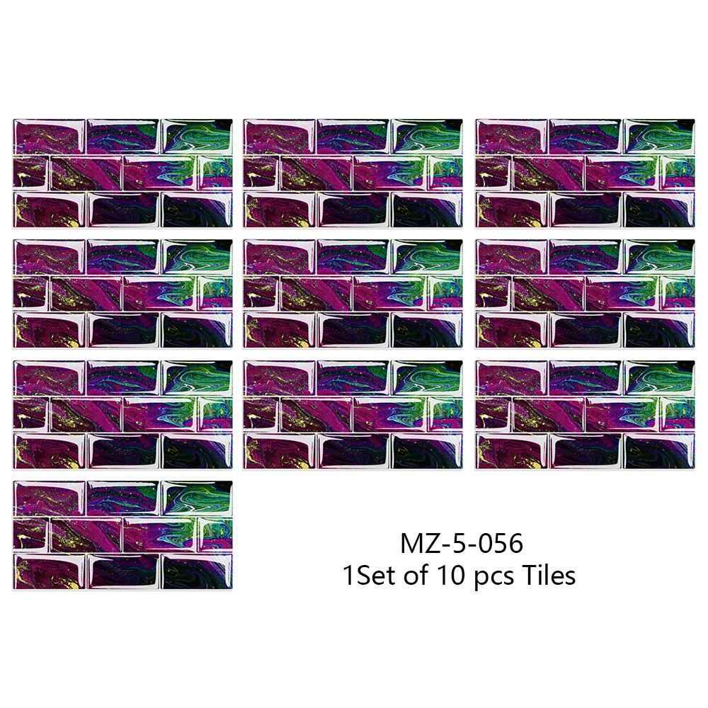 10ks 15cmX30cm DIY mramorové samolepky na zeď Imitace cihla Dekorace do ložnice Vodotěsná samolepicí tapeta na dlaždice Dekor do kuchyně