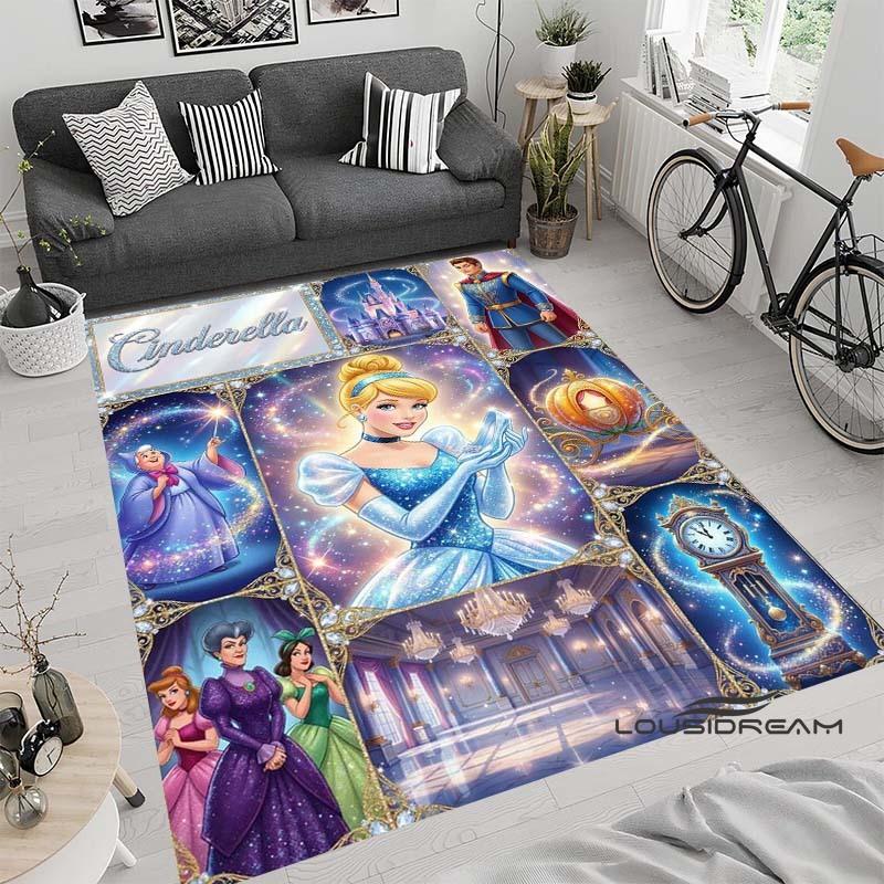 Tappeto con motivo fiabesco di Cenerentola, adatto per soggiorno, camera da letto, comodino, bagno, antiscivolo, adatto per bambina'
