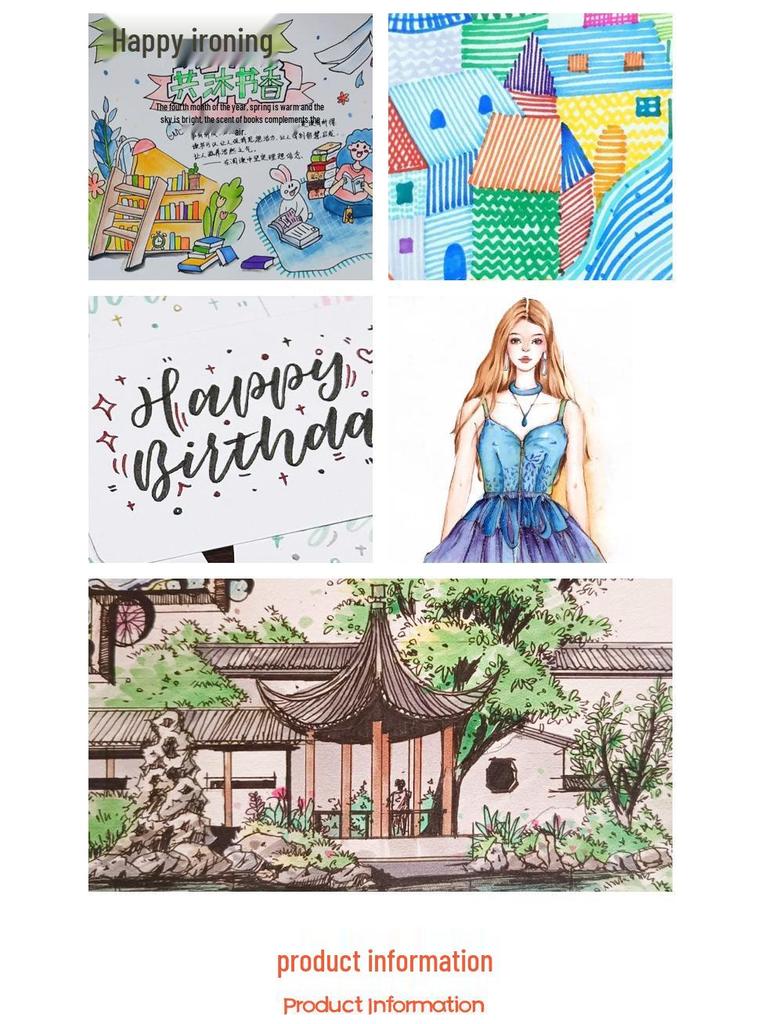 Dual-Tip Washable Watercolor Fineliner Set for Kids - Soft Tip Art Pens