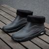 Men's Anti Slip And Waterproof Short Rain Boots, Rider Rubber Shoes, Kitchen And Outdoor Water Shoes