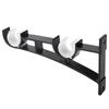 Aluminum Alloy Curtain Rod Bracket With White Double Rod Holders For Home Decor
