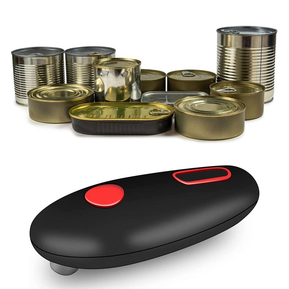 Automatic Can Opener Electric Bottle Opener One Touch Hand Held Can Opener None Sharp Edges Jar Tin Opener Kitchen Tools Gadget