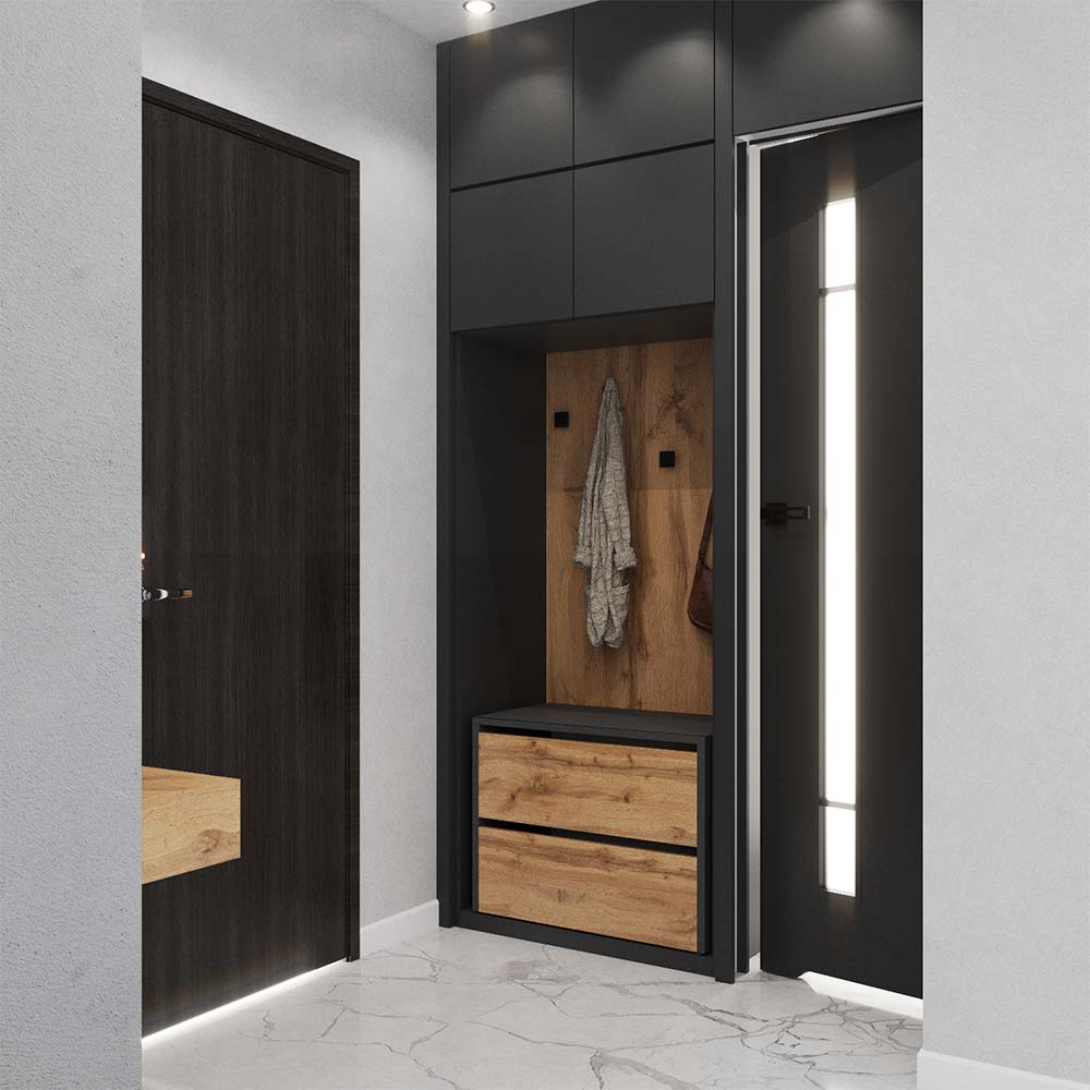 WOTAN LOFT GRAY OAK SHOE CABINET 60 CM