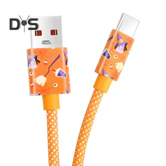 

Кабель USB Type C 5A для быстрой зарядки Huawei Data Line с высокоскоростной зарядкой Flash, защитный шнур для домашнего офиса, путешествий 1M оранжевый/жёлтый