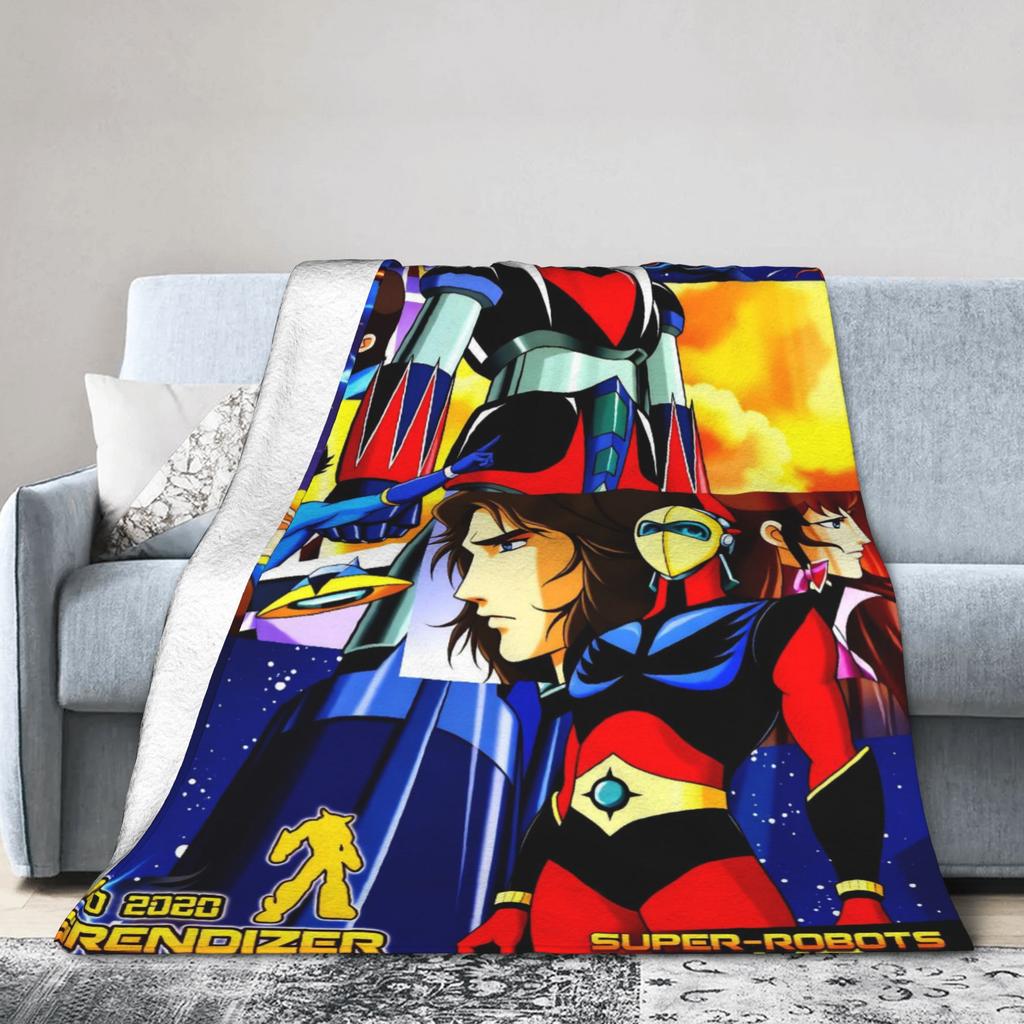 UFO Robot Grendizer Blankets Fleece Spring/Autumn   Multifunction Warm Throw Blanket for Bed Couch Quilt