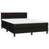 Maison Exclusive - Sommier à lattes de lit avec matelas LED Noir 140x190 cm Tissu