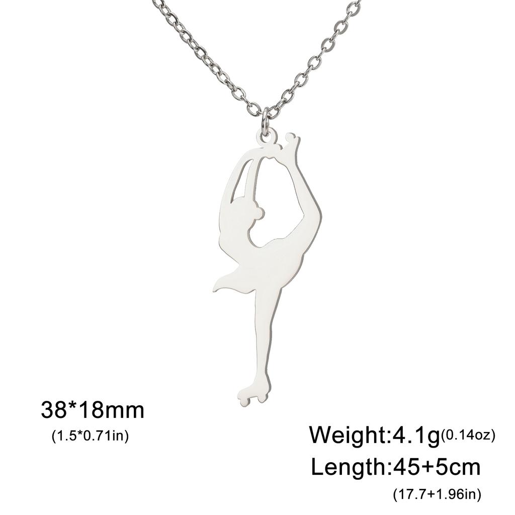 Collar de Patinaje sobre Hielo con Figura Unift para Mujer Hija Acero Inoxidable Patinaje sobre Ruedas Deporte Patinaje Artístico Joyería para Niña Moderno