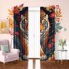 Animal Tiger -2 Pieces - Printed Curtain, 100% Polyester, Suitable for Home Decor