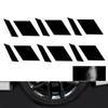 6pcs Reflective Car Wheel Rim Vinyl Precision Cut Decal Sticker Pressure Activated Adhesive Auto Red Accessories Car Stickers