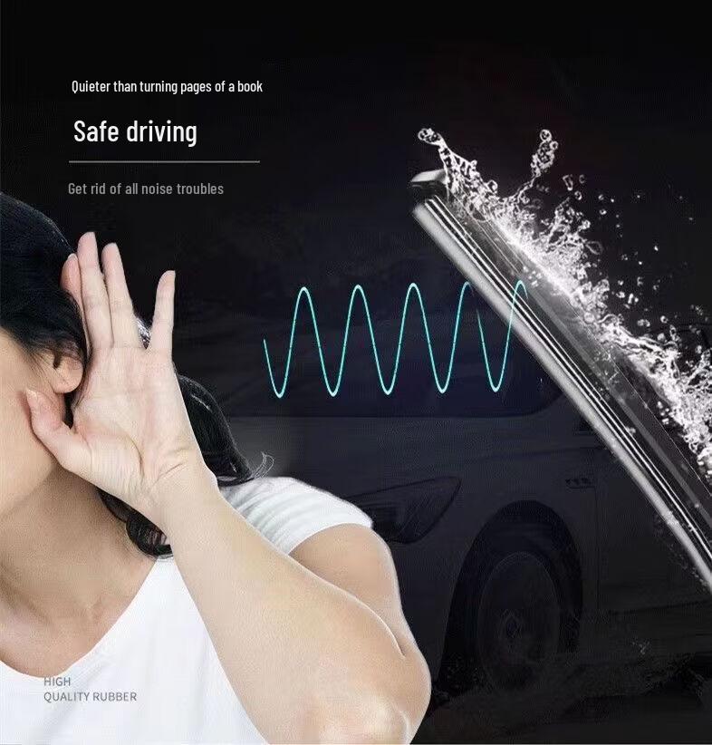 BYD Han Frameless Wipers: Front & Rear Old Model Silent HD Rubber Strips