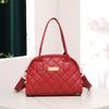 Women's bag, new shoulder messenger bag, fashionable and simple diamond long label decorative handbag, one piece.