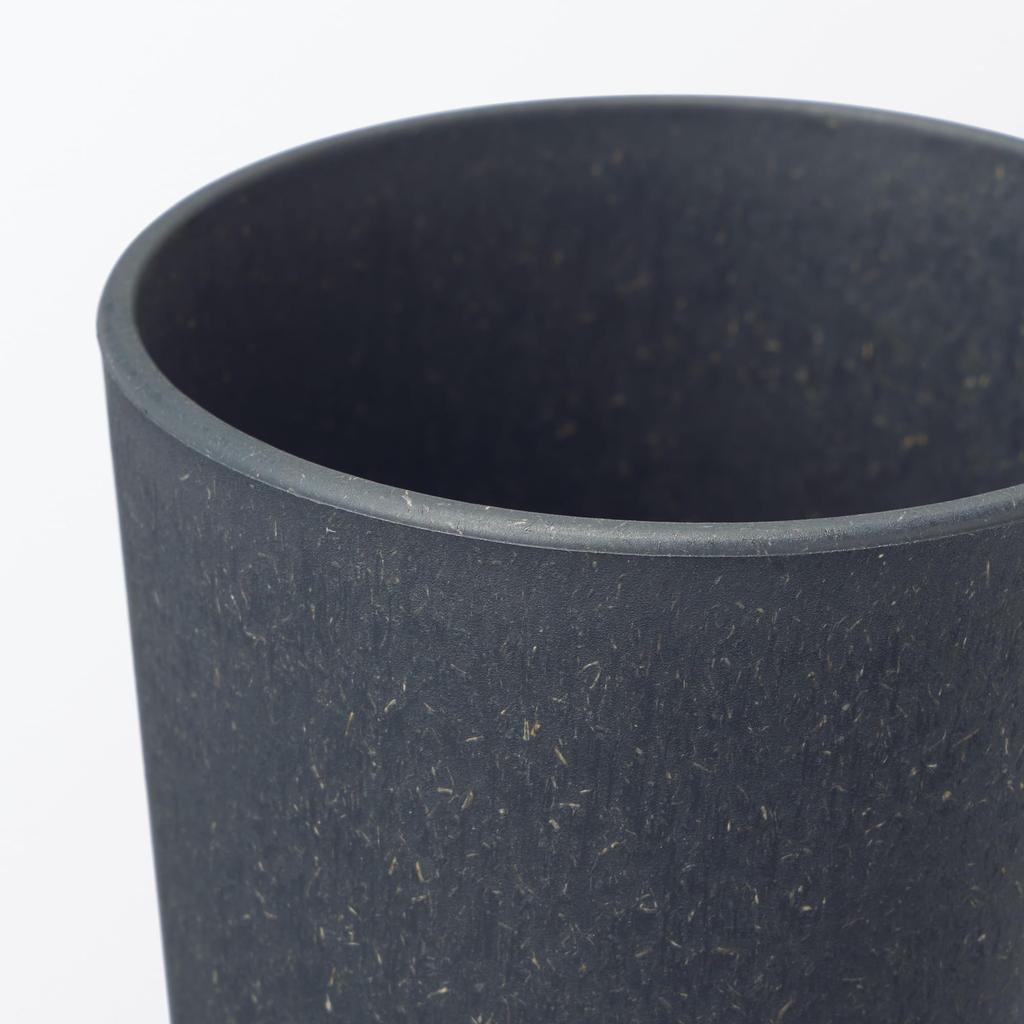 MUJI Cups Made from Palm Set of 76014225 Microwave-Safe Offcuts, 2, Black,