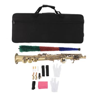 Сопрано-саксофон BB Key Sax Straight Instrument для начинающих и продолжающих игроков, студентов с