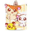 Warm Fluffy Hamtaro Themed Throw Blanket for Kids  Perfect for Camping Couch Chair or Bed  Soft Flannel Blanket