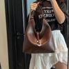 Y2k Single Shoulder Bag Large Capacity PU Leather Tote Bag Retro Underarm Bag  Women
