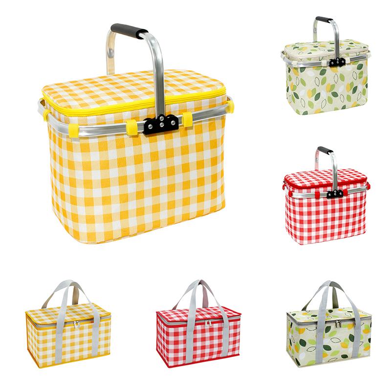 Folding Picnic Thermal Insulated Bag for Food Beer Outdoor Thickened Storage Bags Camping Handbag Water-Proof Lunch Box Basket  Practical Use