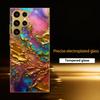 Texture Atmosphere Simplicity High-end Electroplating Glass PhoneCase for Samsung Galaxy S26 S25 S24 S23 S22 S21 FE,Ultra,Plus