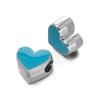 5 pezzi/Lotto Perline CCB Colorate a Forma di Cuore con Foro Grande Distanziatori Perline Sfuse per Braccialetti Collane Accessori per la Creazione di Gioielli