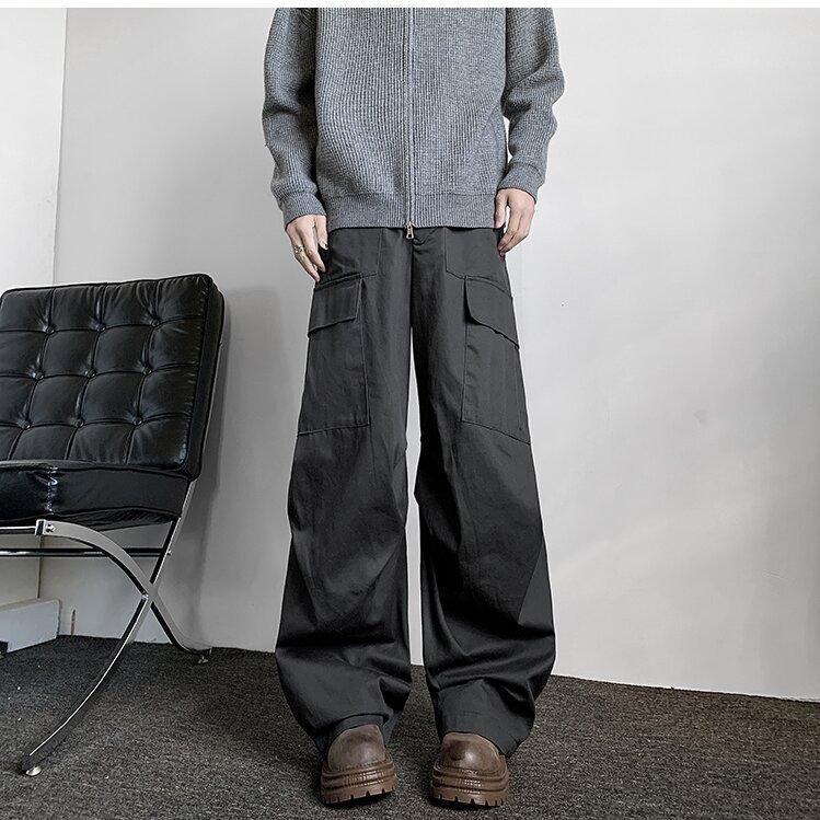 JYL Men s Cargo Pants American Vintage New High-Street Paratrooper Loose Denim M античный рубиновый