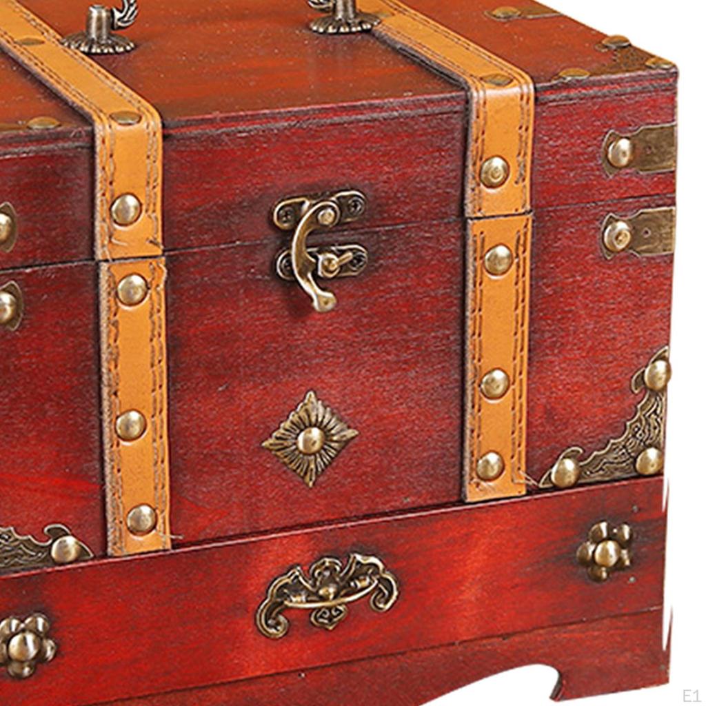 Chinese Style Jewelry Box Organizer, Wedding Gift with Mirror Handle Container Display Holder