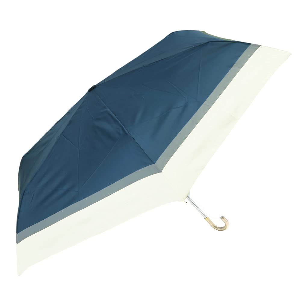 Folding windproof natural border 14140 umbrella, 55cm, frame, design, navy,