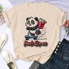 Funny Cute Panda Printed T Shirt for Women Summer Short Sleeve Cartoon Casual Creative T-shirt Vintage Round Neck Clothes